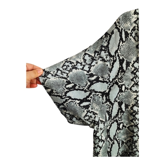 Missguided Plus Snake Print V-Neck  Short Sleeve Casual Chic Dress Size 14 - Picture 3 of 5